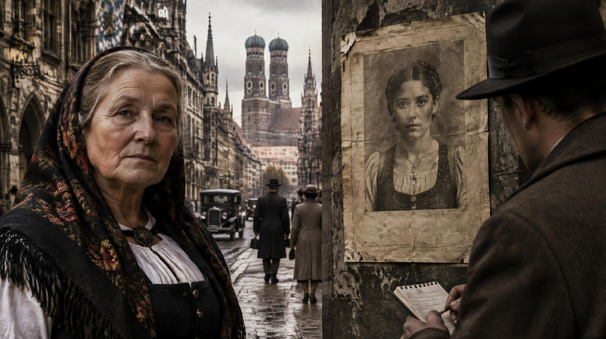 historical munich street scene