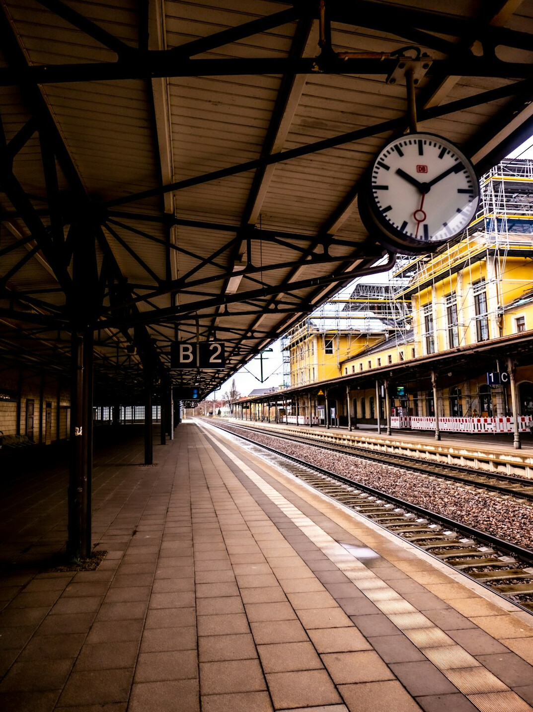 vintage train station germany
